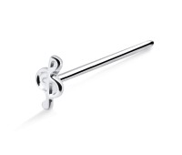 Musical Notation Shaped Silver Straight Nose Stud NSKA-853